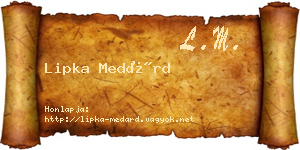 Lipka Medárd névjegykártya